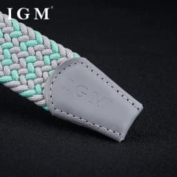 Men fashion all metal needle buckle canvas elastic elastic jeans braided belt