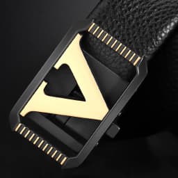 V Letter Luxury Famous Brand Genuine Leather Belt  High quality Designer Belts Men Fashion Men Classic Exquisite Waist Strap