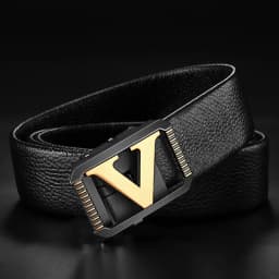 V Letter Luxury Famous Brand Genuine Leather Belt  High quality Designer Belts Men Fashion Men Classic Exquisite Waist Strap