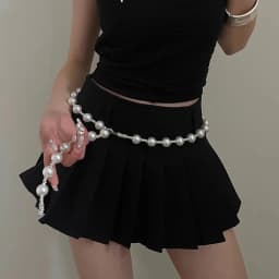 Shiny Rhinestone Pearl Waist Chain for Women Elegant Adjustable Long Body Chain Belts Dress Coat Decor Straps Fashion Accessory