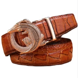 Crocodile alligator belt for men luxury strap automatic buckle cowhide genuine leather 2020 designer high quality casual fashion