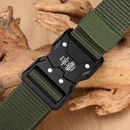 2pcs Fashion Men's Canvas Belt Simple Men's Outdoor Adventure Multi-function Belt Suitable For Youth Casual Shorts Belt