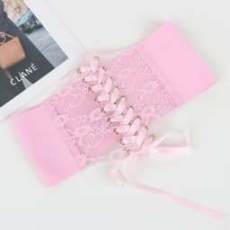 Transparent Lace Wide Corset Waist Belt Flower Embroidery Waistband Strap Stretchy Decorative Black White Red Body Shapewear