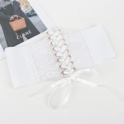 Transparent Lace Wide Corset Waist Belt Flower Embroidery Waistband Strap Stretchy Decorative Black White Red Body Shapewear