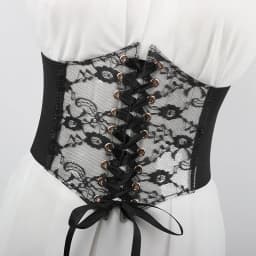 Transparent Lace Wide Corset Waist Belt Flower Embroidery Waistband Strap Stretchy Decorative Black White Red Body Shapewear