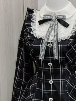 Japanese Fairy Sweet Lace Patchwork Plaid Dress Women Kawaii Grunge Ruffled Long Sleeve Dresses Y2k Aesthetic JK Lolita Vestidos