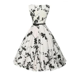 Summer Vestidos Dress Clothing Floral Robe Retro Swing Casual Vintage Rockabilly Dresses