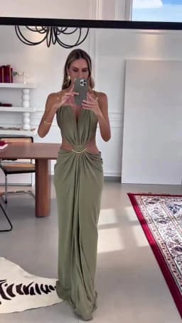 Sexy Women's Backless Dress Halter Sleeveless Waist Hollow Out Solid Female Dresses 2026 Summer Vacation Beach Fashion Lady Robe