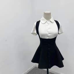 DUOJIHUI Two Piece New Sexy Chic Halter Female Dresses Basic Polo Neck Fashion Button Shirt Slim Simple A-line XS-L Women Dress