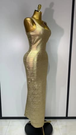 Women Sleeveless Bodycon Bandage Dress Celebrity Elegant Gold Cocktail Evening Party Luxury Birthday Dress Vestidos