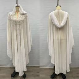 New Ethnic Style Hooded Robe with Bead Embellishment Shoulder Shawl Cape Long Skirt Batwing Sleeve Diamond Heat Treatment
