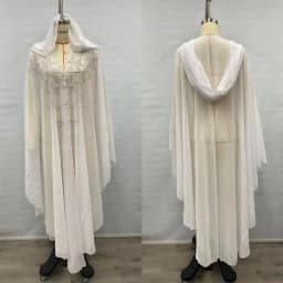 New Ethnic Style Hooded Robe with Bead Embellishment Shoulder Shawl Cape Long Skirt Batwing Sleeve Diamond Heat Treatment