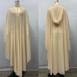 New Ethnic Style Hooded Robe with Bead Embellishment Shoulder Shawl Cape Long Skirt Batwing Sleeve Diamond Heat Treatment