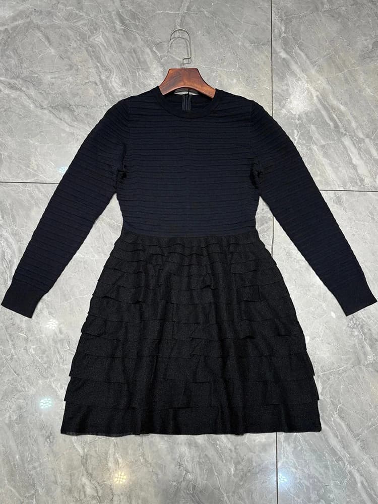 Ruched Skirt Fit And Flare Dress