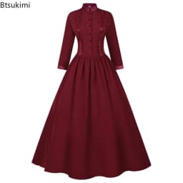 New Medieval Gothic Victorian Civil War Ball Gown Queen Princess Dress Masquerade Royal Gothic Elegant Vampire Bride Swing Dress