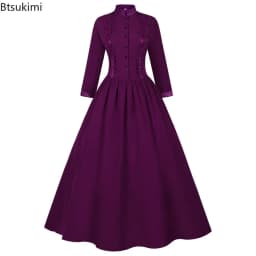 New Medieval Gothic Victorian Civil War Ball Gown Queen Princess Dress Masquerade Royal Gothic Elegant Vampire Bride Swing Dress