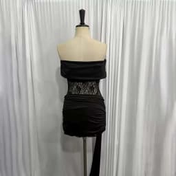 Townlike Pleated Slim Bodycon Dress Women Off Shoulder Mini 2025 Summer Dress Lace Patchwork Nightclub Sexy Party Dresses