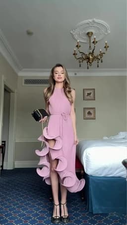 Elegant Women's Halter Maxi Dress Sexy Sleeveless Ruffled Irregular High Slit Slim Dresses Romantic Wedding Guest Party Vestidos