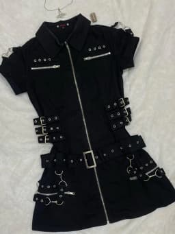 Premium Slim Dark Casual Dresses Japanese Unique Half Sleeve Minority High Street Robe Personalized Y2K Goth Punk Style Vestidos