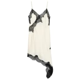 HXAO 2025 Women's Lace Asymmetric Dress Sexy Midi Slip Dress Chic Sleeveless Backless Vestido Luxury Women's Elegant Party Dress