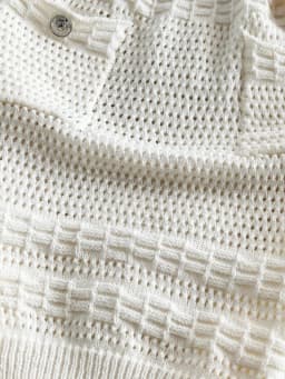 Hollow Out Knit Mini Dress Women's Sleeveless V-Neck Bodycon Short Dress Button Decor Summer Beach Vacation Sexy Dress