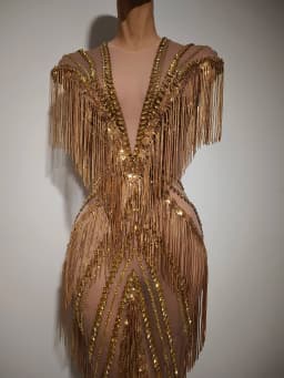 Women Sexy Mesh Sparkly Rhinestone Tassels Stretch Long Dress Evening Nightclub Singer Dance Stage Costume Luxury Birthday Gowns