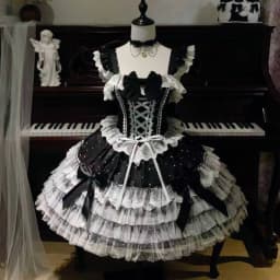 Cosplay Clothing Girls Vintage Elegant Holiday Party Dress 2026 Summer Lolita Strap Dress Japanese Sweet Kawaii Style Y2K Lace