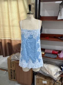 Sexy Sequin Lace Trim Dress Women Fashion V-neck Sleeveless High Waist Mini Sling Dresses 2026 Summer Lady Vacation Robe