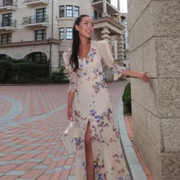 Elegant Printed Flower Women's Dress Contrast Sleeveless Halter Waist-Closed A-Line Lady Dresses Summer Fashion Vacation Robe