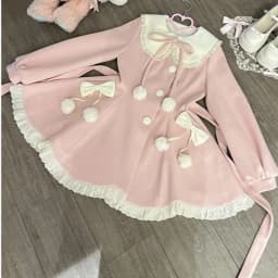 Japanese Kawaii Lolita Lace Patchwork Sweet Dress Coat Women Y2k Aesthetic Contrast Color Dresses Elegant Cute Party Vestidos