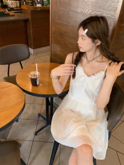 Korobov Lace Slip Dress Women's Clothing Summer A-line Puffy Skirt Y2k Vintage Short Dresses Korean Fashion Vestidos Para Mujer