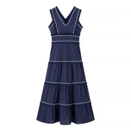 HH Summer Fashion Women Dresses V-Neck Sleeveless Back Zipper Lace Decorative Tassels Woman High Street Vestidos Dress Mujer