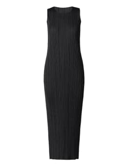 Miyake Pleated Women Dress Summer Sleeveless Long Classic Korean Fashion Casual Elegant Female Lce Water Blue Beach Dress TP5045