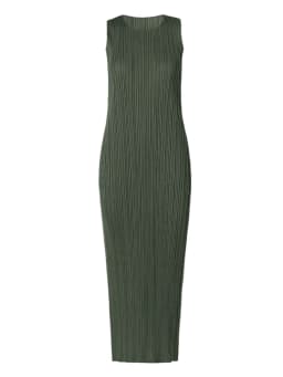 Miyake Pleated Women Dress Summer Sleeveless Long Classic Korean Fashion Casual Elegant Female Lce Water Blue Beach Dress TP5045