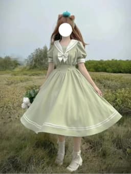Japanese Soft Sister Cute Lolita Dress Women Sweet Puff Sleeve Slim Student Dresses Party Retro Girls Bow Salior Collar Vestidos