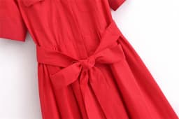 Women's Short Sleeve Shirt Dress With Casual Pockets Decoration Classic Long Dresses Summer Fashion Lapel Vestidos Para Mujer