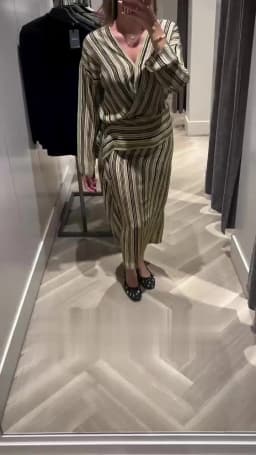 Casual Stripe Maxi Dresses Women Loose Full Sleeves Deep V-neck Ankle-length Dress 2026 New Ladies Summer Vacation Beach Outfit