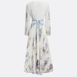 New Spring Summer Ladies Elegant Dress Sexy V-neck Print Long Sleeve Big Swing A-line Holiday Dress Women Maxi Dresses Clothing