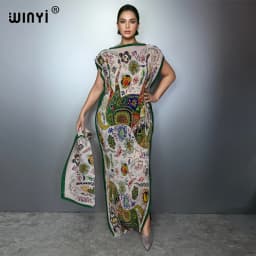 WINYI Pleated Elastic Slim Dress Women Crumple Design Pleated Luxury Abaya Muslim Party Dress Poncho for Women Beach Wear Kaftan