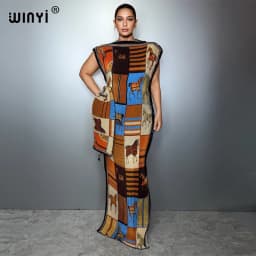 WINYI Pleated Elastic Slim Dress Women Crumple Design Pleated Luxury Abaya Muslim Party Dress Poncho for Women Beach Wear Kaftan