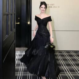 Elegant Evening Party Ruffles Mermaid Dresses Women Summer V Neck Short Sleeve Slim Black Dress Holiday Beach Birthday Dress