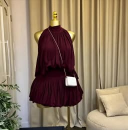 CM.YAYA Women Dress Sleeveless Halter Ruched Ball Gown Mini Dress with Shorts 2026 Beach Party Elegant Holiday Birthday Outfits