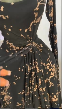 GLCMYAYA Women Long Sleeve Floral O-neck High Split Big Swing A-line Maxi Dress 2026 Birthday Vacation Trendy Dresses Vestidos