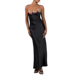 Lamuusaa Sexy Corset Dresses for Women y2k Low Cut Satin Spaghetti Strap Sleeveless Bodycon Dresses Going Out Party Dresses