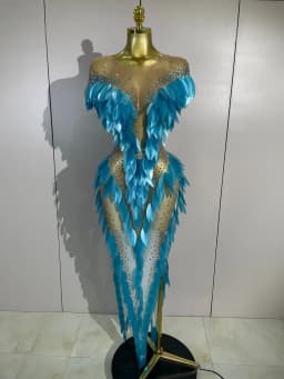 2026 Elegant Pearl Transparent Mesh Long Dress Women Evening Party Birthday Wedding Gown Red Carpet Celebrity Sexy Stage Outfit