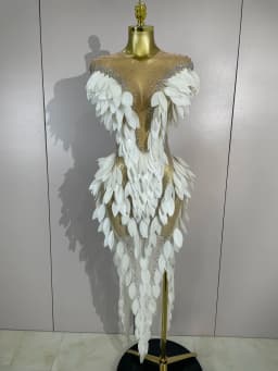 2026 Elegant Pearl Transparent Mesh Long Dress Women Evening Party Birthday Wedding Gown Red Carpet Celebrity Sexy Stage Outfit
