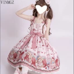 Falling Rabbit Berry Lolita Pink Cute SJK Dress Lolita Big Skirt Girls Birthday Show Cake Dress birthday dress for women