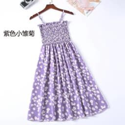 Summer Chiffon Camisole Sleeveless Dress Women Mini Dresses Fashion Elastic Waist Casual Spaghetti Strap Dresses Vestidos Girls