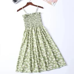 Summer Chiffon Camisole Sleeveless Dress Women Mini Dresses Fashion Elastic Waist Casual Spaghetti Strap Dresses Vestidos Girls