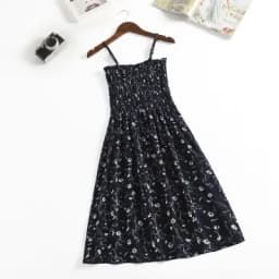 Summer Chiffon Camisole Sleeveless Dress Women Mini Dresses Fashion Elastic Waist Casual Spaghetti Strap Dresses Vestidos Girls
